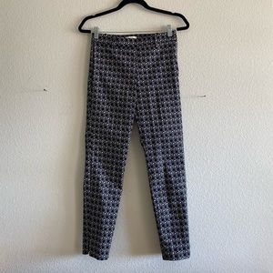 Black and White Patterned H&M Fitted Slacks